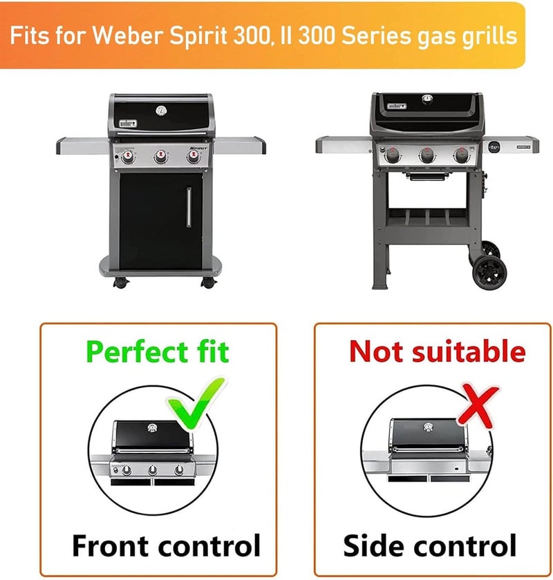GRISUN 15.3" Flavorizer Bars for Weber Spirit 300, GS4 Spirit II 300 Series E310 E320 E330 S310 S320 S330 (2013-Current) - 5 Pack Porcelain Steel Heat Plates Replacement for Weber 7636 69797 68843 - Image 3